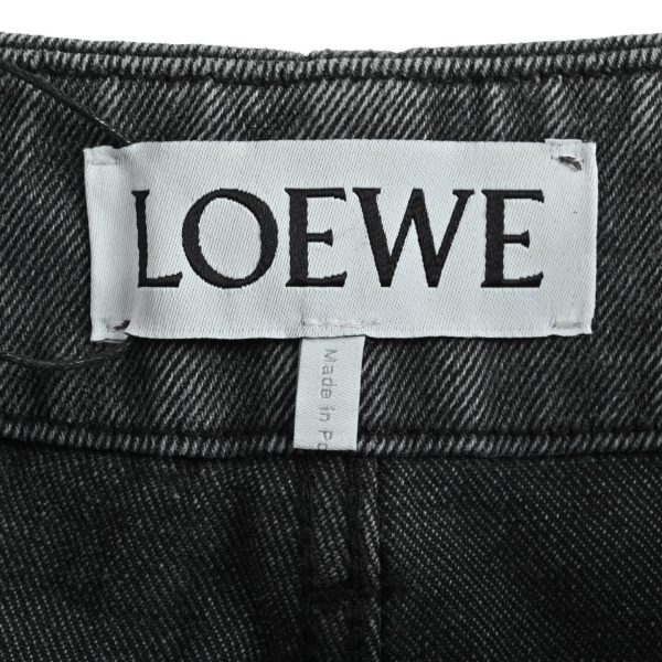 Loewe Pleated Barrel-leg Jeans- Black (5) Loewe Pleated Barrel-leg Jeans- Black