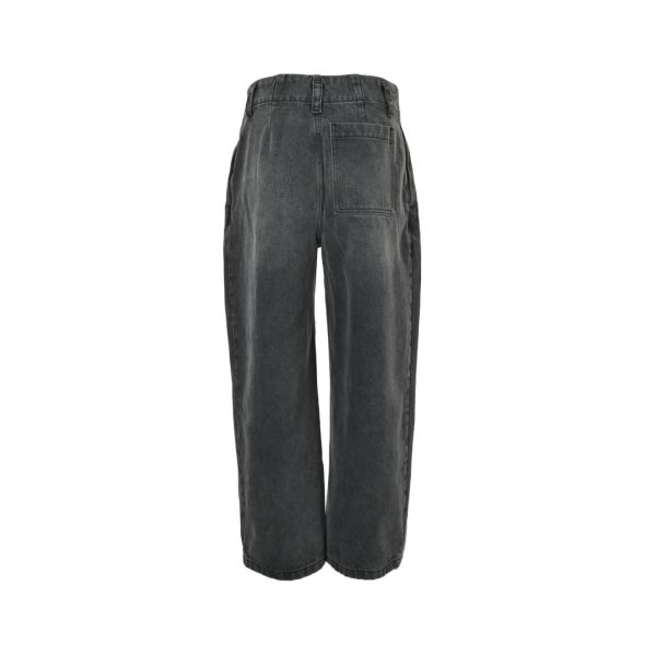Loewe Pleated Barrel-leg Jeans- Black (8) Loewe Pleated Barrel-leg Jeans- Black