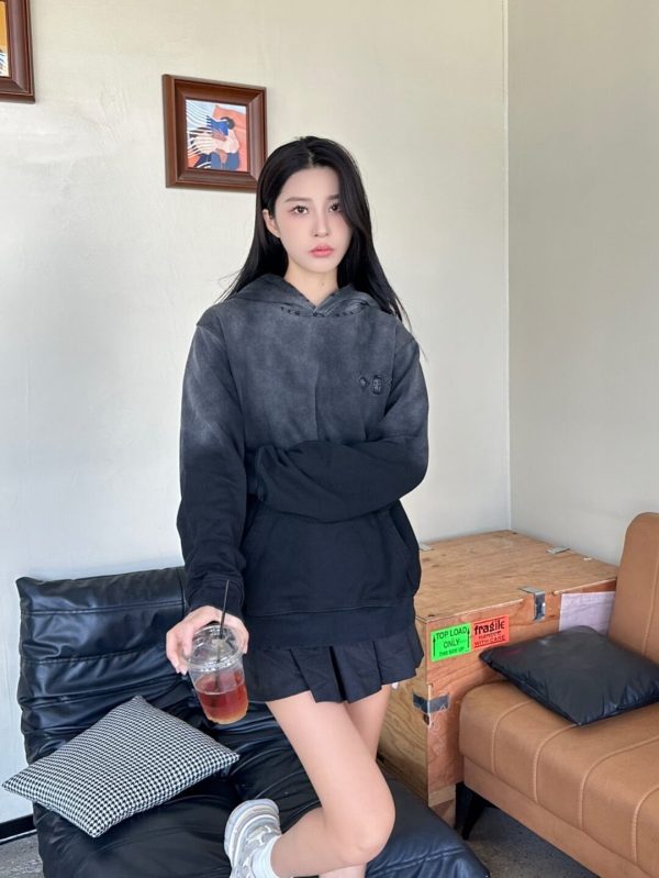 Louis Vuitton Cutout Appliqué Embroidered Washed Hoodie- Black