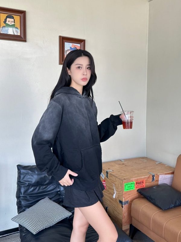 Louis Vuitton Cutout Appliqué Embroidered Washed Hoodie- Black