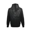 Louis Vuitton Cutout Appliqué Embroidered Washed Hoodie- Black