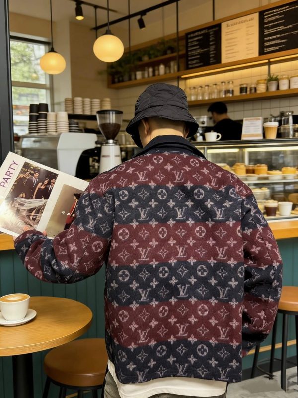 Louis Vuitton Double Face Reversible Workwear Blouson- Navy and Burgundy (3) Louis Vuitton Double Face Reversible Blouson Jacket- Navy and Burgundy.