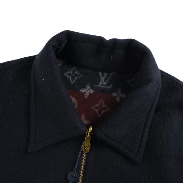 Louis Vuitton Double Face Reversible Workwear Blouson- Navy and Burgundy (7) Louis Vuitton Double Face Reversible Blouson Jacket- Navy and Burgundy.