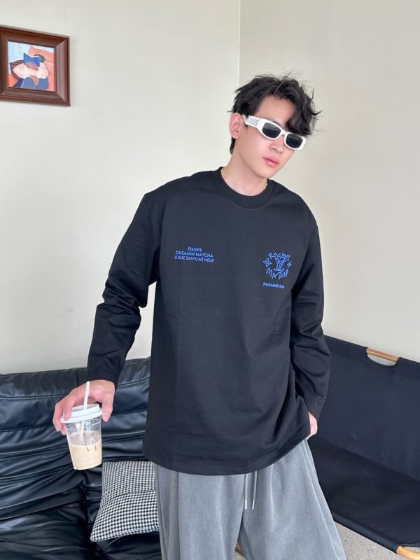 Louis Vuitton Dreamer Graffiti Slogan Long-sleeved Sweatshirt- Black