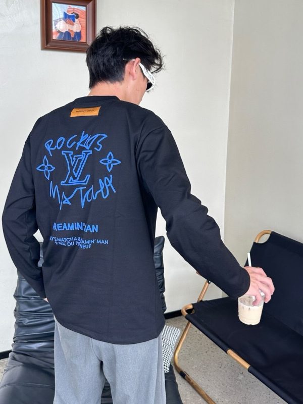 Louis Vuitton Dreamer Graffiti Slogan Long-sleeved Sweatshirt- Black