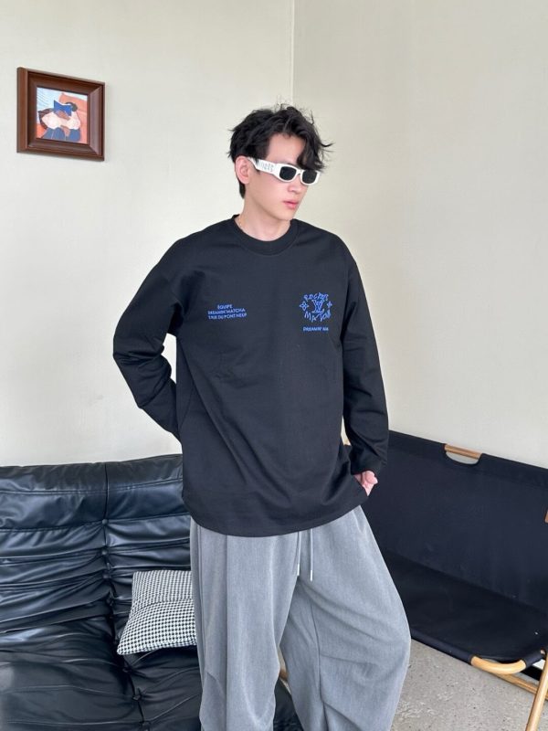 Louis Vuitton Dreamer Graffiti Slogan Long-sleeved Sweatshirt- Black
