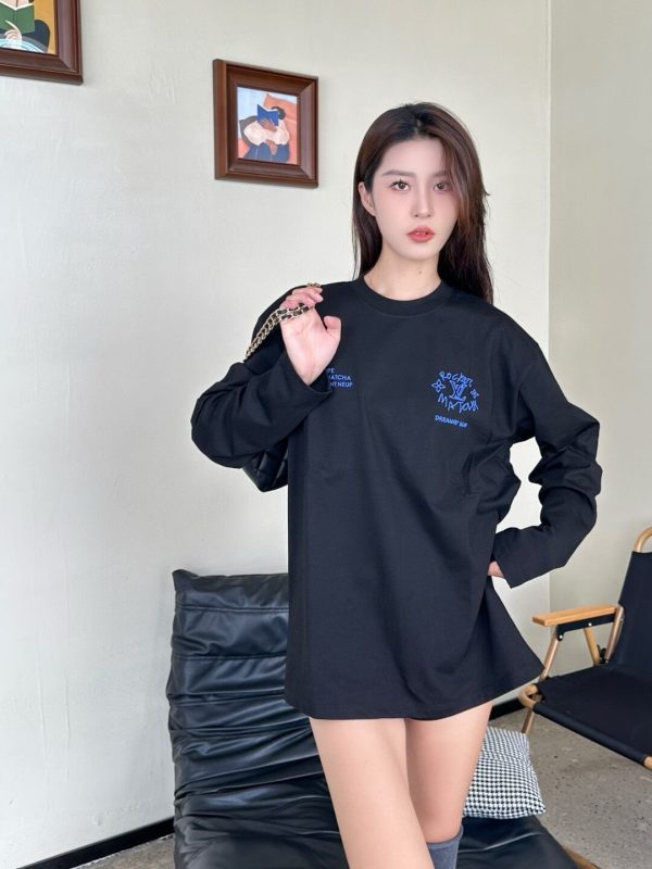 Louis Vuitton Dreamer Graffiti Slogan Long-sleeved Sweatshirt- Black