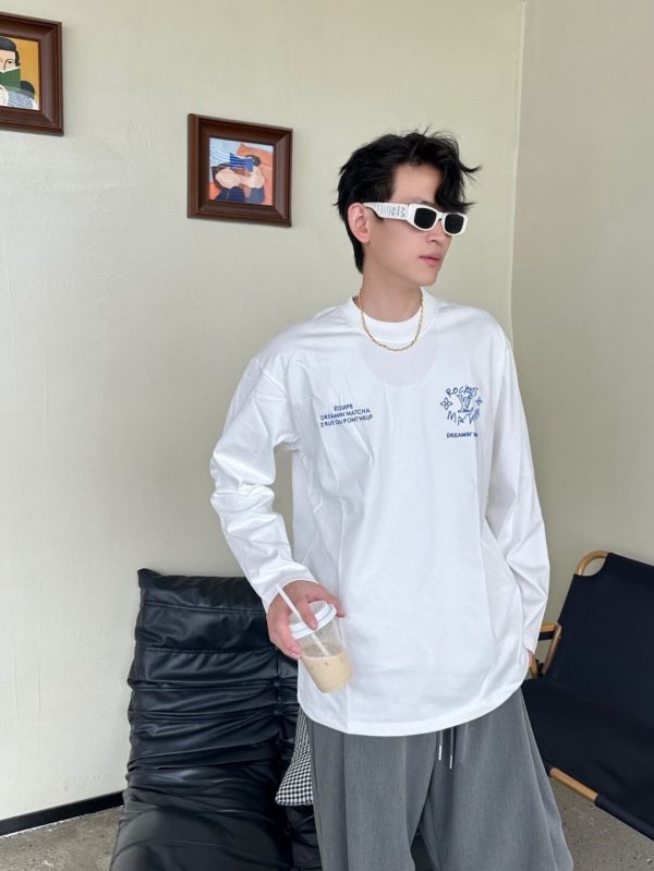 Louis Vuitton Dreamer Graffiti Slogan Long-sleeved Sweatshirt- White