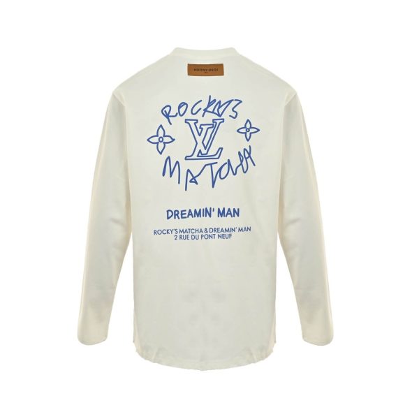 Louis Vuitton Dreamer Graffiti Slogan Long-sleeved Sweatshirt- White