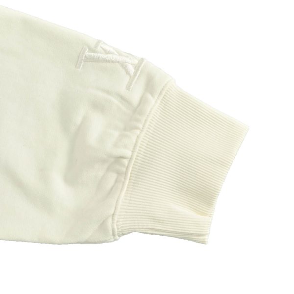 Louis Vuitton LV Embossed Cotton Hoodie- Cream (3) Louis Vuitton LV Embossed Cotton Hoodie- Cream