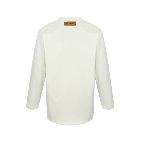 Louis Vuitton Long-sleeved with Clover Splatter Print Shirt- White