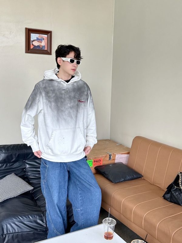 Louis Vuitton Monogram Floral Embroidery Back Hoodie- White (4) Louis Vuitton Monogram Floral Embroidery Back Hoodie- White