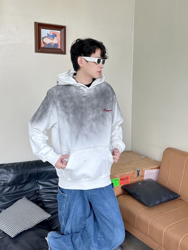 Louis Vuitton Monogram Floral Embroidery Back Hoodie- White (6) Louis Vuitton Monogram Floral Embroidery Back Hoodie- White