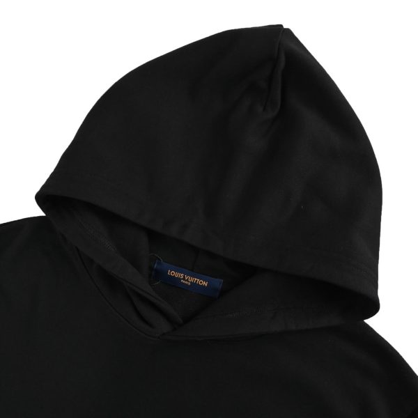 Louis Vuitton Monogram Floral Embroidery Back Hoodie – Black
