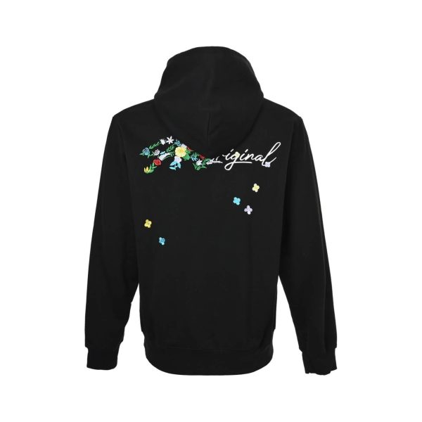 Louis Vuitton Monogram Floral Embroidery Back Hoodie – Black