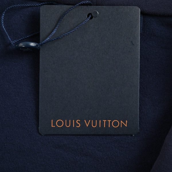 Louis Vuitton Monogram French Terry Zip-Through Hoodie- Navy Blue
