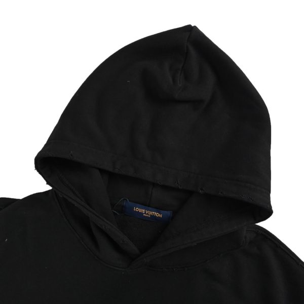 Louis Vuitton Monogram Gradient Hoodie- BlackGrey (6) Louis Vuitton Monogram Gradient Hoodie- Black/Grey