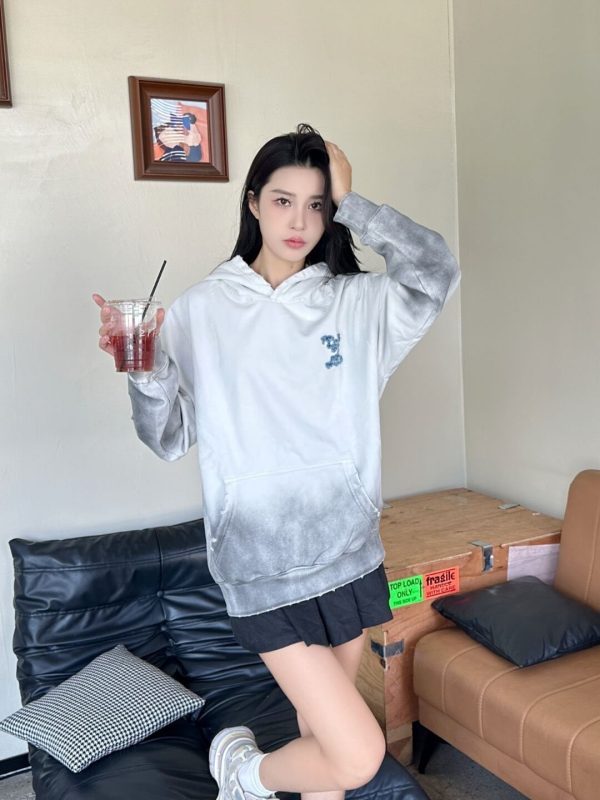 Louis Vuitton Monogram Gradient Hoodie- Gray/White