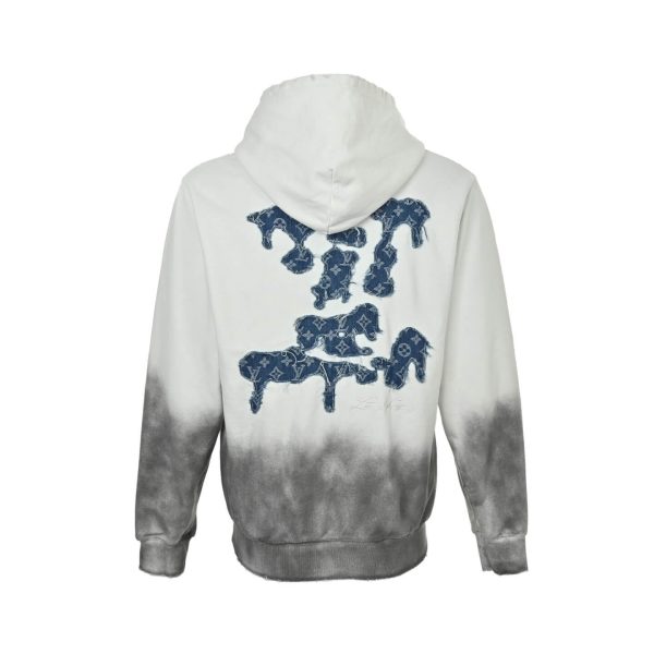 Louis Vuitton Monogram Gradient Hoodie- Gray/White