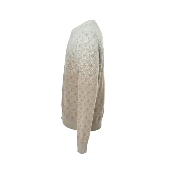 Louis Vuitton Monogram Long-Sleeved Crewneck- Beige