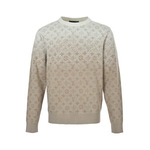 Louis Vuitton Monogram Long-Sleeved Crewneck- Beige