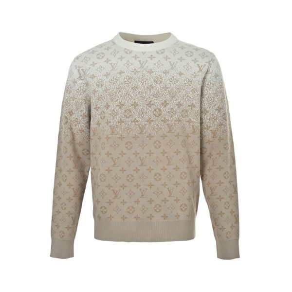 Louis Vuitton Monogram Long-Sleeved Crewneck- Beige