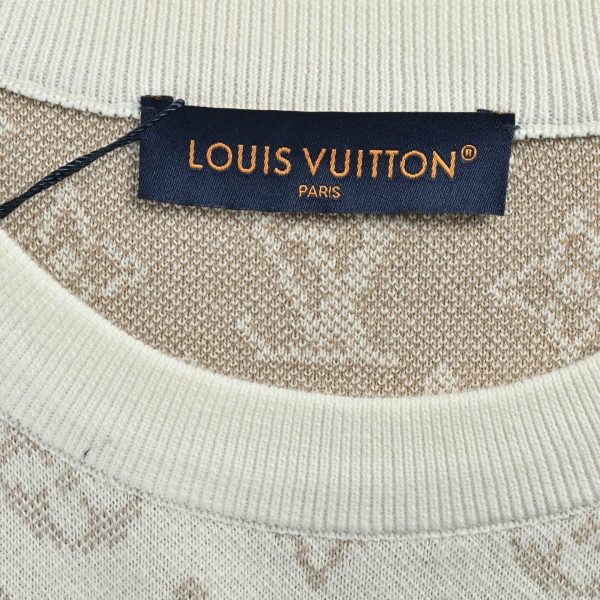 Louis Vuitton Monogram Long-Sleeved Crewneck- Beige