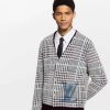 Louis Vuitton Textured Plaid Cardigan- Brown