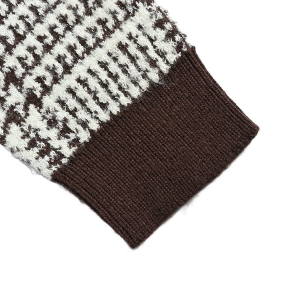 Louis Vuitton Textured Plaid Cardigan- Brown