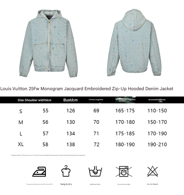 Louis Vuitton x NBA Hooded Denim Jacket- Light Blue