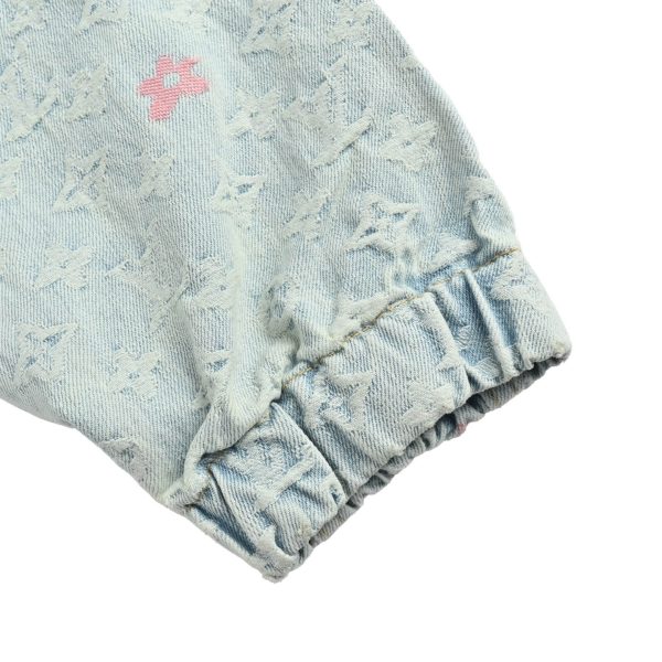 Louis Vuitton x NBA Hooded Denim Jacket- Light Blue