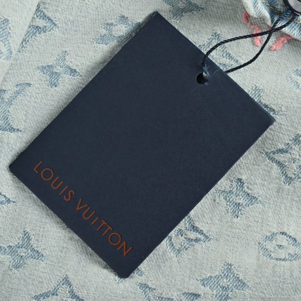 Louis Vuitton x NBA Hooded Denim Jacket- Light Blue