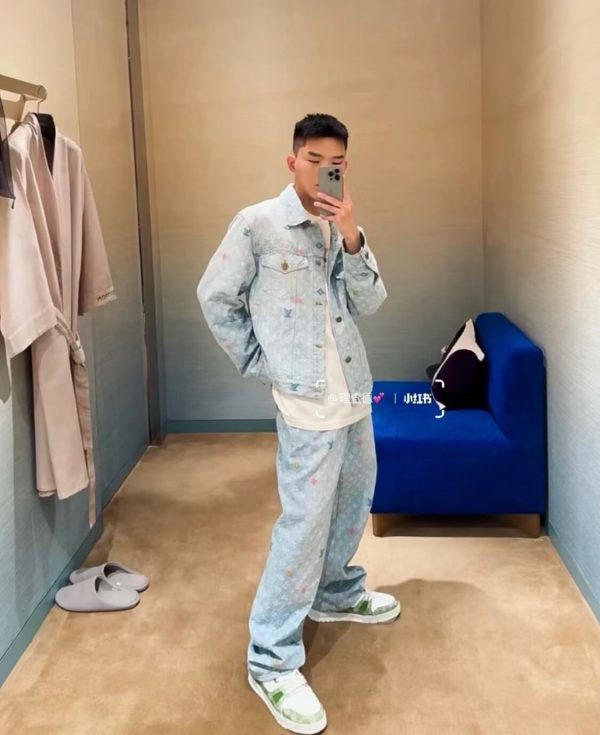 Louis Vuitton x Tyler the Creator Monogram Denim Pants- Blue (1) Louis Vuitton x Tyler the Creator Monogram Denim Pants- Blue