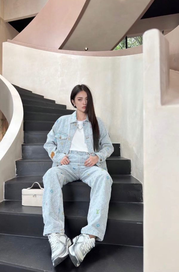 Louis Vuitton x Tyler the Creator Monogram Denim Pants- Blue (3) Louis Vuitton x Tyler the Creator Monogram Denim Pants- Blue