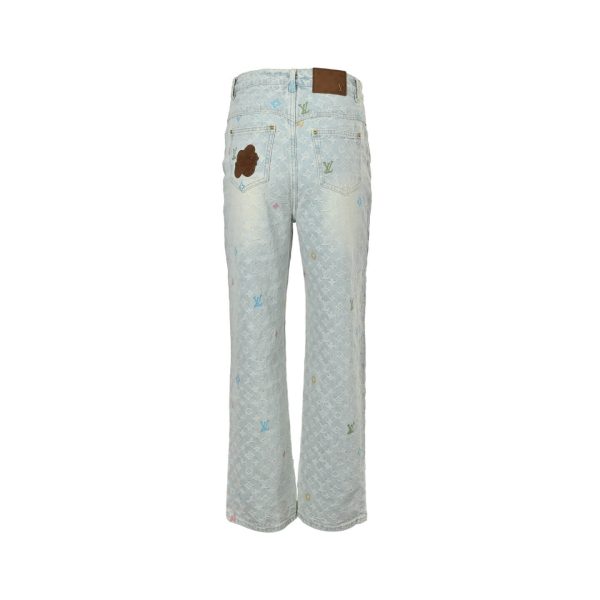 Louis Vuitton x Tyler the Creator Monogram Denim Pants- Blue (6) Louis Vuitton x Tyler the Creator Monogram Denim Pants- Blue