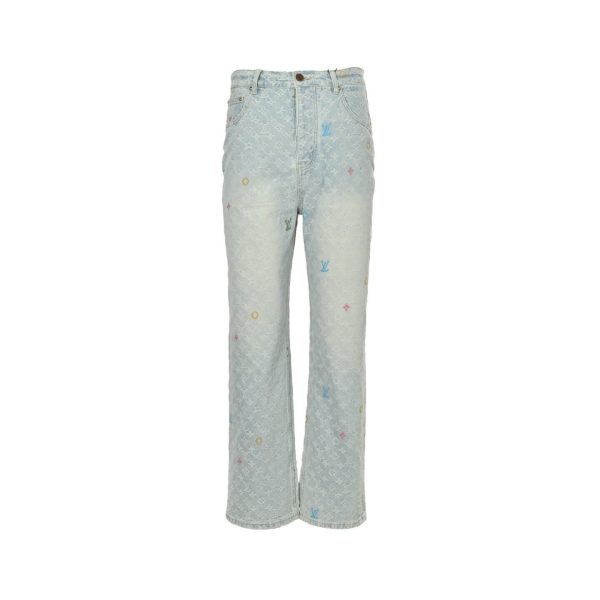 Louis Vuitton x Tyler the Creator Monogram Denim Pants- Blue (8) Louis Vuitton x Tyler the Creator Monogram Denim Pants- Blue