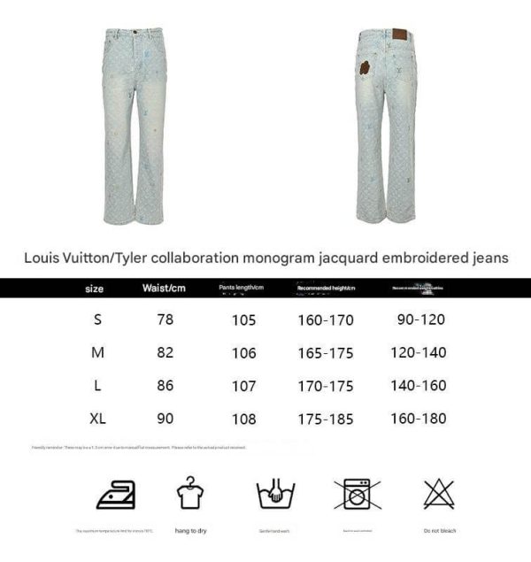 Louis Vuitton x Tyler the Creator Monogram Denim Pants- Blue (9) Louis Vuitton x Tyler the Creator Monogram Denim Pants- Blue