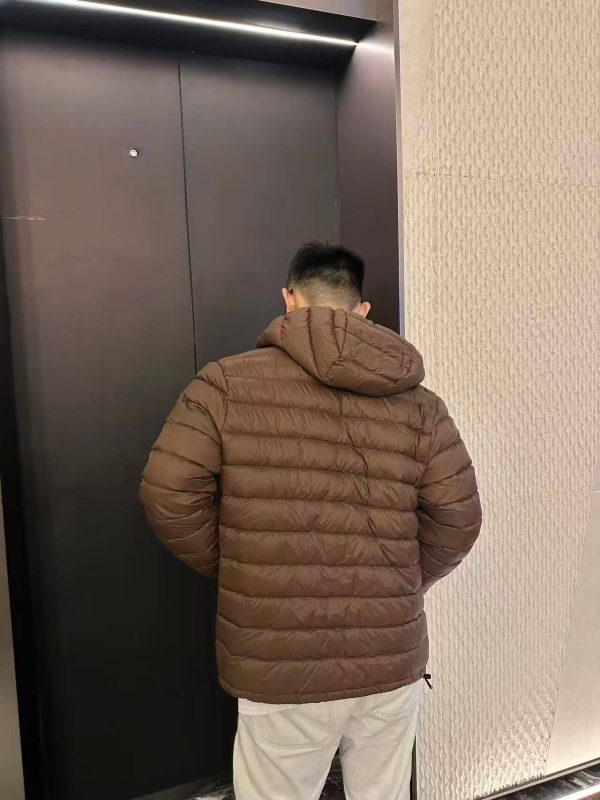 Miu Miu Light Pongé Down Hoodie Jacket- Brown (2) Miu Miu Light Pongé Down Hoodie Jacket- Brown