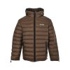 Miu Miu Light Pongé Down Hoodie Jacket- Brown (7) Miu Miu Light Pongé Down Hoodie Jacket- Brown