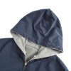 Miu Miu Technical Fabric Reversible Hooded Jacket- Navy Blue and Grey