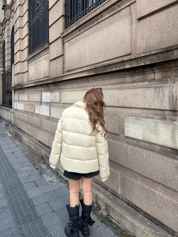 Moncler 1952 Amaranth Short Parka Jacket- Ivory