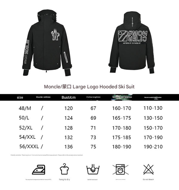 Moncler Angren Hooded Ski Jacket- Black