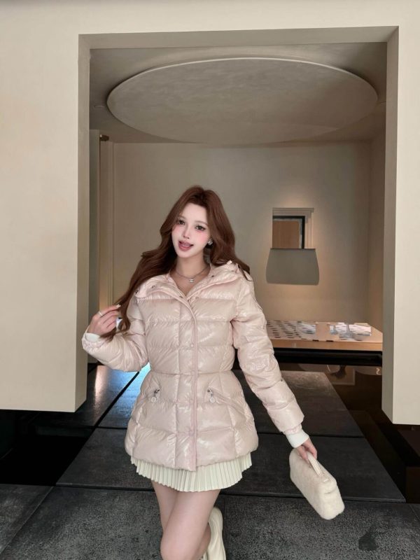 Moncler Barante Slim Waist Down Jacket- Pink