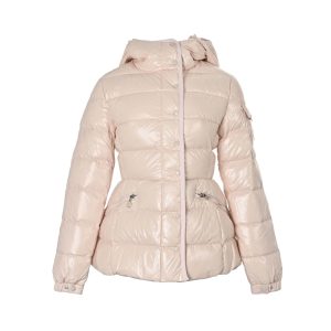 Moncler Barante Slim Waist Down Jacket- Pink