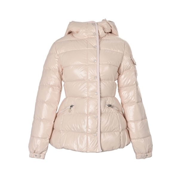 Moncler Barante Slim Waist Down Jacket- Pink