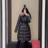 Moncler Boedic Puffer with Belt and Fur Collar Jacket- Black (1) Moncler Boedic Puffer with Belt and Fur Collar Jacket- Black