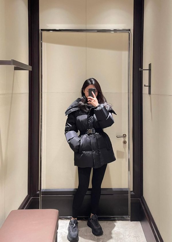 Moncler Brasseurs with Faux Fur Trim- Down Jacket- Black