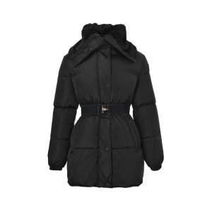 Moncler Brasseurs with Faux Fur Trim- Down Jacket- Black (8) Moncler Brasseurs with Faux Fur Trim- Down Jacket- Black