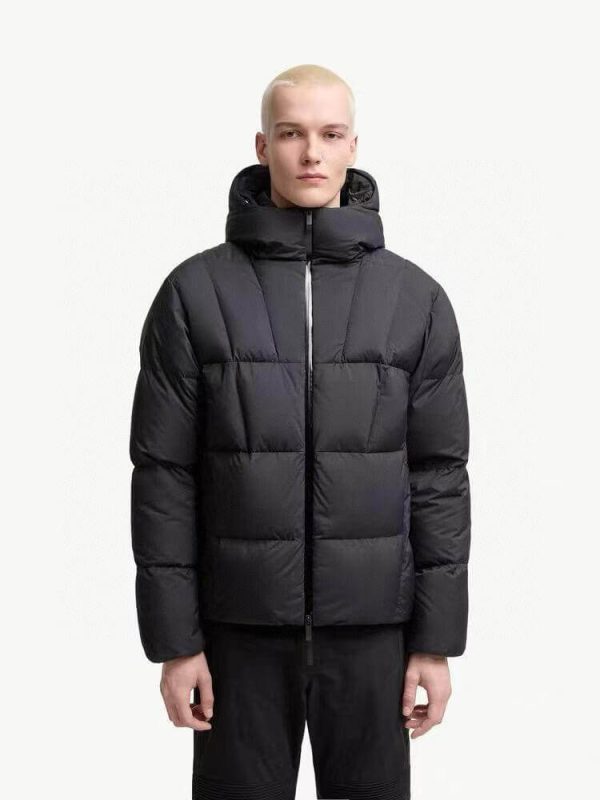 Moncler Cecaud Hooded Short Down Jacket- Black