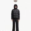 Moncler Cecaud Hooded Short Down Jacket- Black